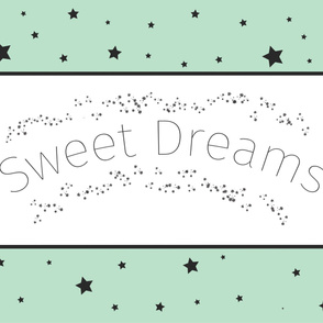 Sweet Dreams Baby Blanket Mint - mint baby blanket - stars