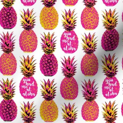 Pink Pineapple - White Wording