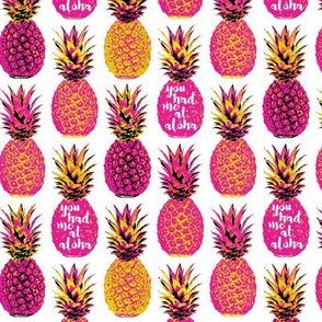 Pink Pineapple - White Wording