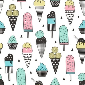 Ice Cream Geometric Triangles 