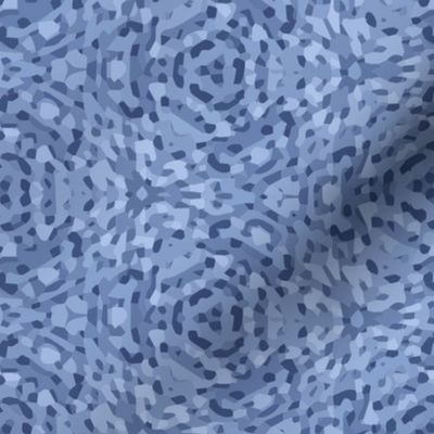 Geometric Denim Blue Abstract