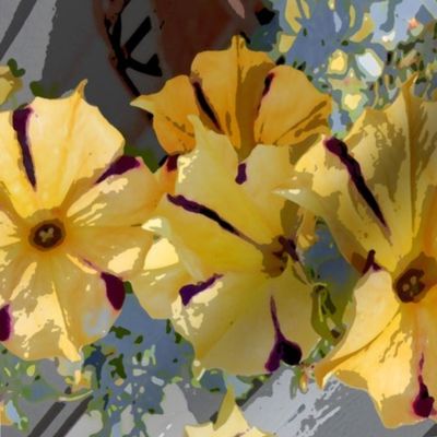 Yellow Garden Petunias large