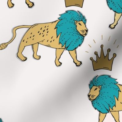 leo_lion_gold_and_turquoise