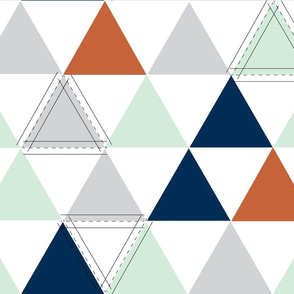 Robust Orange Triangle Quilt