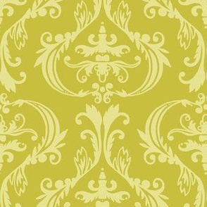 Damask in olive