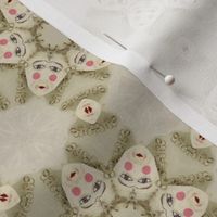 Funny face doilies