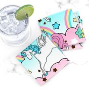 1 Pegasus winged unicorns pegacorns stars rainbows clouds trees ponds lakes teddy bears shooting cats fairy kei lolita sky skies pony ponies horses kawaii japanese inspired moon castles  colorful