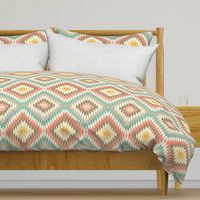 Kilim in Coral and Mint