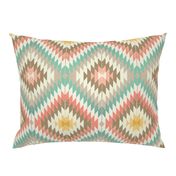 Kilim in Coral and Mint