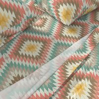 Kilim in Coral and Mint