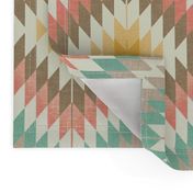 Kilim in Coral and Mint