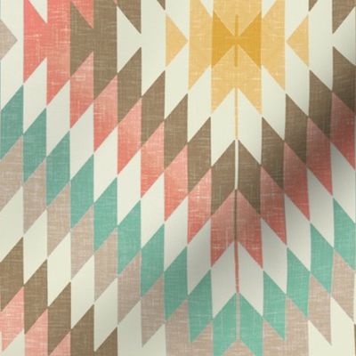 Kilim in Coral and Mint