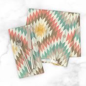 Kilim in Coral and Mint