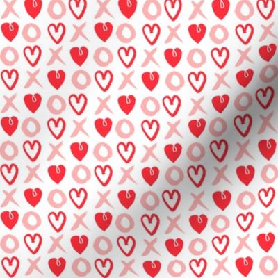 xoxo hearts // pink red valentines love girly print