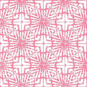 Crackled Pink and White Abstract