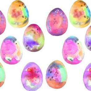 easter eggs multi watercolor