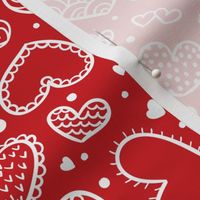 Valentines Day Hearts Red  - Valentines Day - Valentines Day Fabric