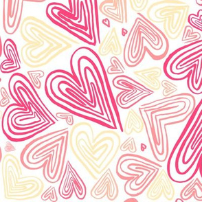 Valentines Day Hearts Pink - Valentines Day - Valentines Day Fabric