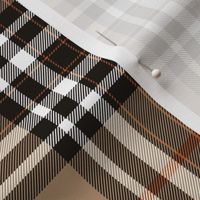 Southdown tartan - 6" tan/black/white/orange