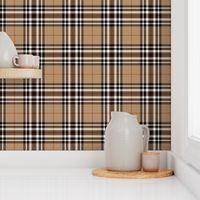 Southdown tartan - 6" tan/black/white/orange