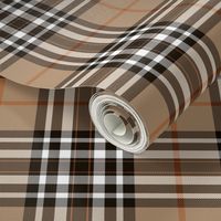 Southdown tartan - 6" tan/black/white/orange