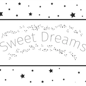 Sweet Dreams Baby Blanket White - Black and White Blanket - Stars