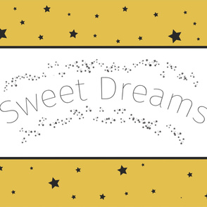 Sweet Dreams Baby Blanket Mustard - mustard baby blanket - Stars