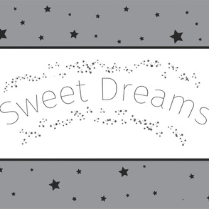Sweet Dreams Baby Blanket Grey - Grey Baby Blanket - Stars