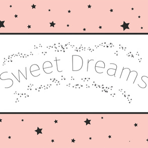 Sweet Dreams Baby Blanket - Blush Pink Baby Blanket - Stars