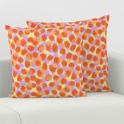 Faux Baby Animal Spots in Bright Oranges, Lavender