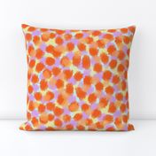 Faux Baby Animal Spots in Bright Oranges, Lavender