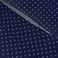 Polka Dot Purple on Navy