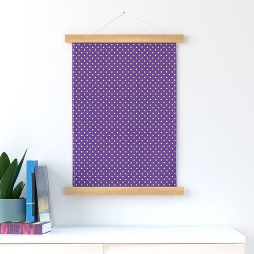 Polka Dot Lime Green on Purple