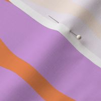 Wavy Bright Orange & Lavender Stripe Pattern