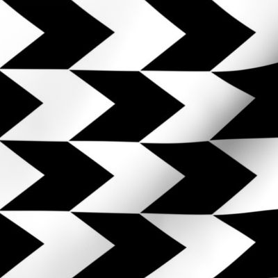 Black and White Chevron Stripes