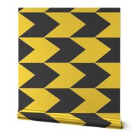 Black and Yellow Chevron Stripes