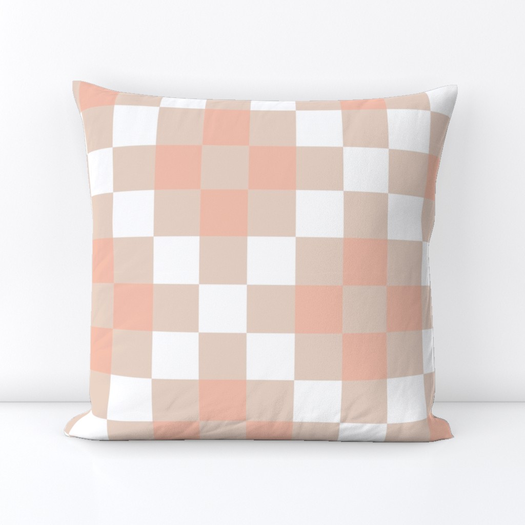 Quilt Cloth - Modern Granny Square Pink + White