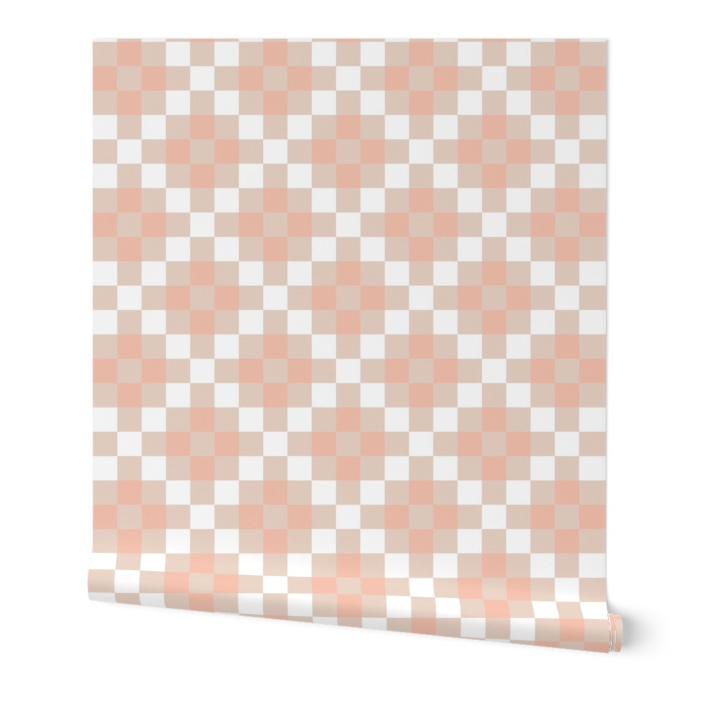 Quilt Cloth - Modern Granny Square Pink + White