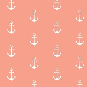 anchors-Coral/White-Small Scale