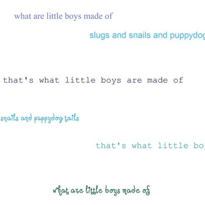 What are little boys made of