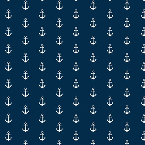 Anchors-Navy/White-Small Scale