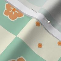 Checkerboard Tote - Victorian Green and Apricot - flexible kit plus bonus