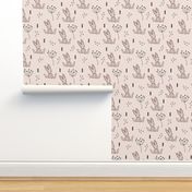Adorable little baby bunny geometric scandinavian style rabbit for kids gender neutral soft beige