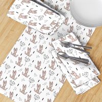 Adorable little baby bunny geometric scandinavian style rabbit for kids gender neutral black and white