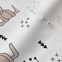 Adorable little baby bunny geometric scandinavian style rabbit for kids gender neutral black and white