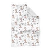 Adorable little baby bunny geometric scandinavian style rabbit for kids gender neutral black and white