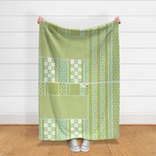 Checkerboard Tote - Victorian Green and Lemon - flexible kit plus bonus