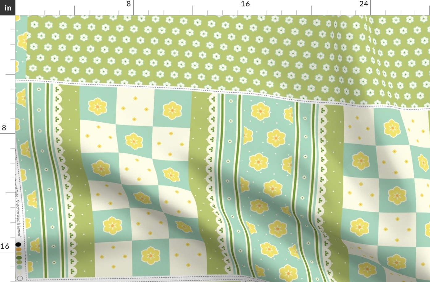 Checkerboard Tote - Victorian Green and Lemon - flexible kit plus bonus