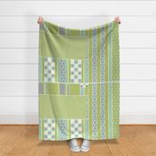 Checkerboard Tote - Victorian Green and Violet (click to see project photographs)