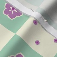 Checkerboard Tote - Victorian Green and Violet (click to see project photographs)